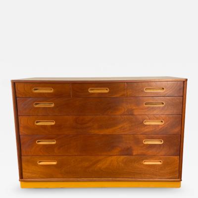 Edward Wormley Edward Wormley Dresser in Mahogany and Leather for Dunbar