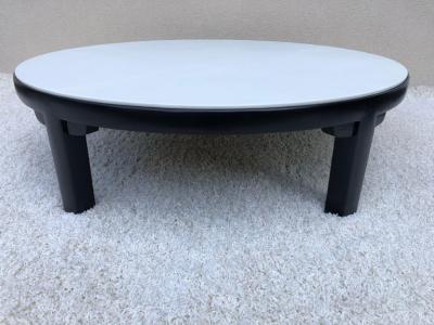 Edward Wormley Edward Wormley Dunbar off White Leather Top Dark Walnut Cocktail Table
