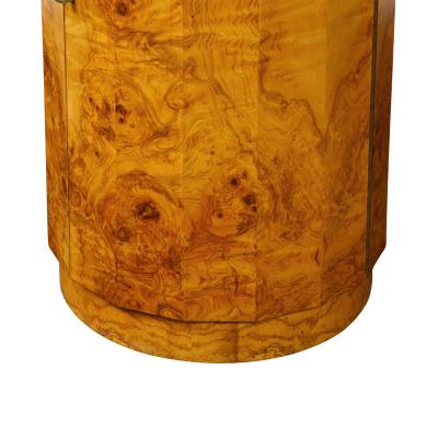 Edward Wormley Edward Wormley Faceted Pedestal Cabinet with Slate Top 1963 Signed 