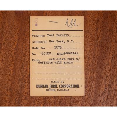 Edward Wormley Edward Wormley Faceted Pedestal Cabinet with Slate Top 1963 Signed 