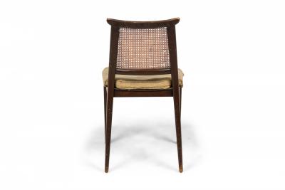 Edward Wormley Edward Wormley For Dunbar Wooden Caned Back And Upholstered Seat Side Chair