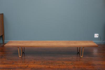 Edward Wormley Edward Wormley Long John Bench Coffee Table for Dunbar