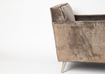 Edward Wormley Edward Wormley Lounge Chair for Dunbar Model 4872A Solid Brass Legs