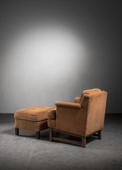 Edward Wormley Edward Wormley Lounge Chair with Ottoman