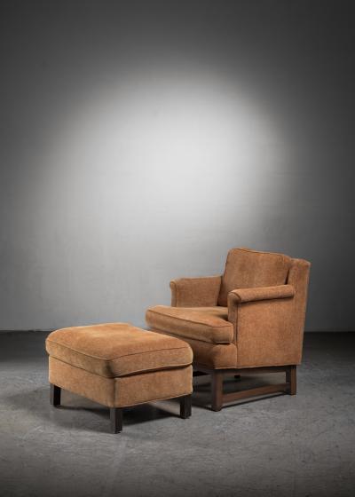 Edward Wormley Edward Wormley Lounge Chair with Ottoman