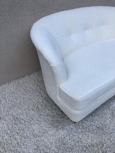 Edward Wormley Edward Wormley Loveseat Short Sofa Terry Chenille Fabric