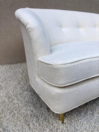 Edward Wormley Edward Wormley Loveseat Short Sofa Terry Chenille Fabric