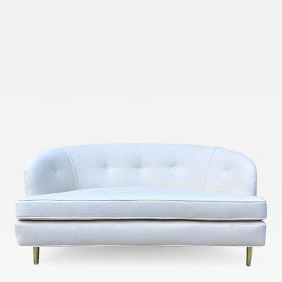 Edward Wormley Edward Wormley Loveseat Short Sofa Terry Chenille Fabric