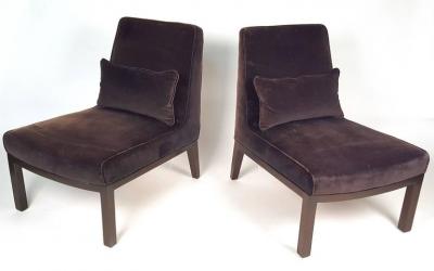Edward Wormley Edward Wormley Slipper Chairs for Dunbar