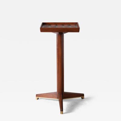 Edward Wormley Edward Wormley Tall Janus Occasional Table with Natzler Tiles for Dunbar 1960s