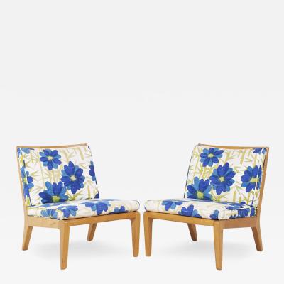 Edward Wormley Edward Wormley for Drexel Precedent Mid Century Slipper Lounge Chairs Pair