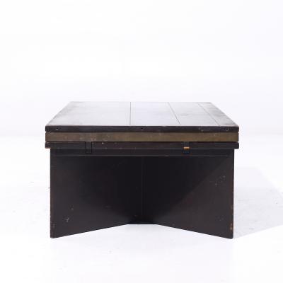 Edward Wormley Edward Wormley for Dunbar 5427 Mahogany Brass Murano Glass Tile Coffee Table