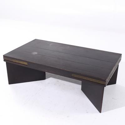 Edward Wormley Edward Wormley for Dunbar 5427 Mahogany Brass Murano Glass Tile Coffee Table