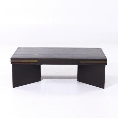 Edward Wormley Edward Wormley for Dunbar 5427 Mahogany Brass Murano Glass Tile Coffee Table