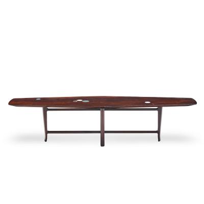 Edward Wormley Edward Wormley for Dunbar 5632 Walnut Mahogany with Natzler Tiles Coffee Table
