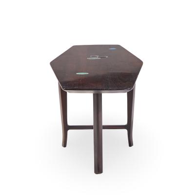Edward Wormley Edward Wormley for Dunbar 5632 Walnut Mahogany with Natzler Tiles Coffee Table