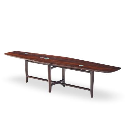 Edward Wormley Edward Wormley for Dunbar 5632 Walnut Mahogany with Natzler Tiles Coffee Table