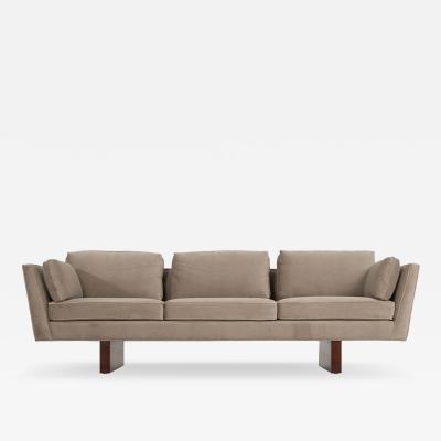 Edward Wormley Edward Wormley for Dunbar Angle Arm Sofa in Gray Mohair 1955