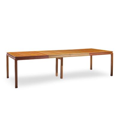 Edward Wormley Edward Wormley for Dunbar Bleached Mahogany Expanding Dining Table with 2 Leaves