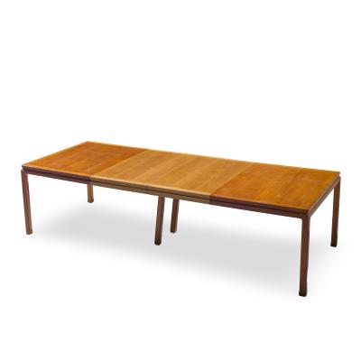 Edward Wormley Edward Wormley for Dunbar Bleached Mahogany Expanding Dining Table with 2 Leaves