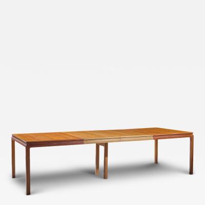 Edward Wormley Edward Wormley for Dunbar Bleached Mahogany Expanding Dining Table with 2 Leaves