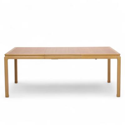 Edward Wormley Edward Wormley for Dunbar Bleached Mahogany and Walnut Dining Table with 1 Leaf