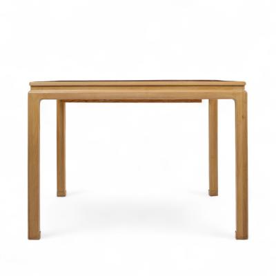 Edward Wormley Edward Wormley for Dunbar Bleached Mahogany and Walnut Dining Table with 1 Leaf