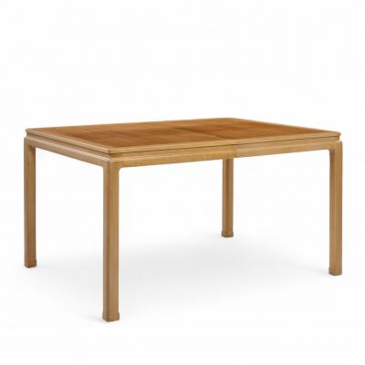Edward Wormley Edward Wormley for Dunbar Bleached Mahogany and Walnut Dining Table with 1 Leaf