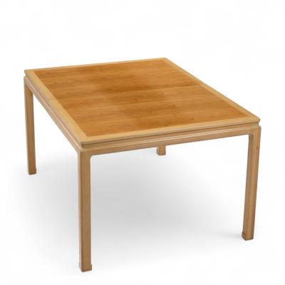Edward Wormley Edward Wormley for Dunbar Bleached Mahogany and Walnut Dining Table with 1 Leaf