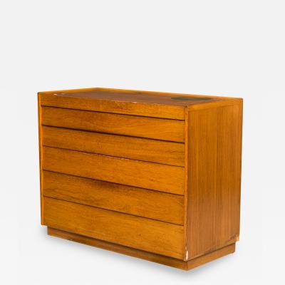 Edward Wormley Edward Wormley for Dunbar Blonde Wood Louver Front 6 Drawer Chest Commode