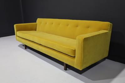 Edward Wormley Edward Wormley for Dunbar Bracket Back Sofa in Dijon Colored Mohair