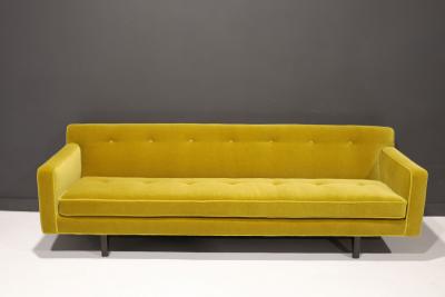 Edward Wormley Edward Wormley for Dunbar Bracket Back Sofa in Mohair
