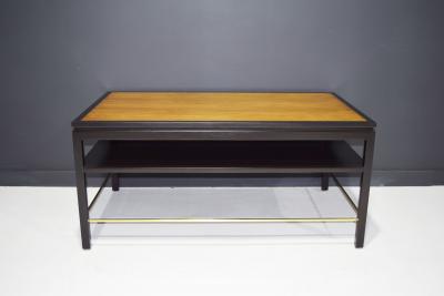 Edward Wormley Edward Wormley for Dunbar Cocktail Table with Brass Stretcher 1950s