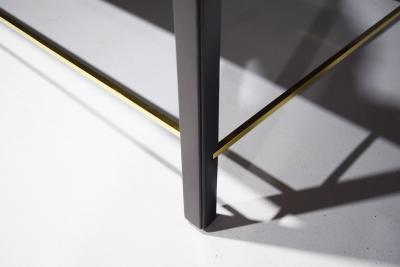 Edward Wormley Edward Wormley for Dunbar Cocktail Table with Brass Stretcher 1950s