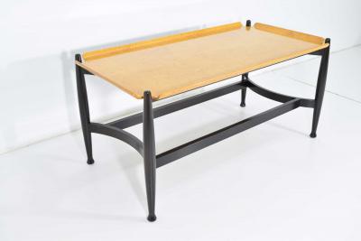 Edward Wormley Edward Wormley for Dunbar Figured Maple and Rosewood Cocktail Table