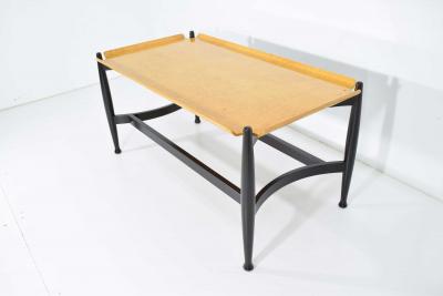 Edward Wormley Edward Wormley for Dunbar Figured Maple and Rosewood Cocktail Table