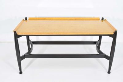 Edward Wormley Edward Wormley for Dunbar Figured Maple and Rosewood Cocktail Table