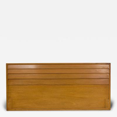 Edward Wormley Edward Wormley for Dunbar Furniture Co King Size Mahogany Louver Headboard