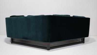 Edward Wormley Edward Wormley for Dunbar Janus Sofa in Raf Simons Velvet with Leather Trim