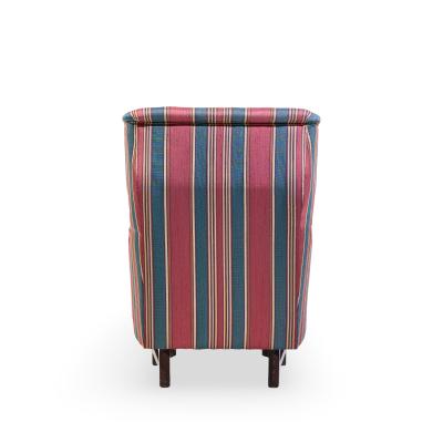 Edward Wormley Edward Wormley for Dunbar Janus Wingback Mahogany Lounge Chair and Ottoman