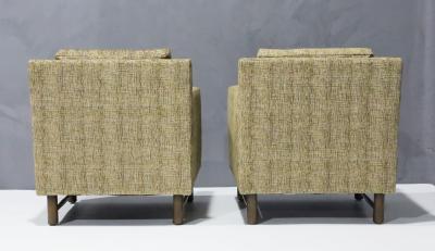 Edward Wormley Edward Wormley for Dunbar Lounge Chairs in French Upholstery