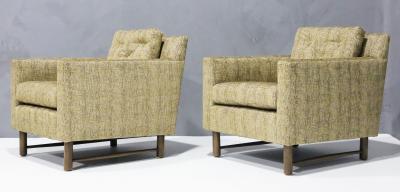 Edward Wormley Edward Wormley for Dunbar Lounge Chairs in French Upholstery