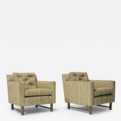 Edward Wormley Edward Wormley for Dunbar Lounge Chairs in French Upholstery