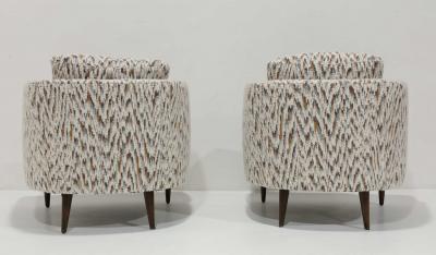 Edward Wormley Edward Wormley for Dunbar Lounge Chairs in Holland Sherry