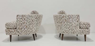 Edward Wormley Edward Wormley for Dunbar Lounge Chairs in Holland Sherry