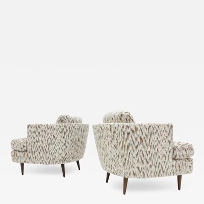 Edward Wormley Edward Wormley for Dunbar Lounge Chairs in Holland Sherry