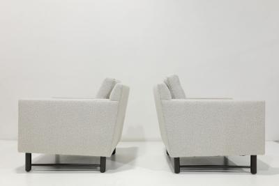 Edward Wormley Edward Wormley for Dunbar Lounge Chairs in Holly Hunt Boucle