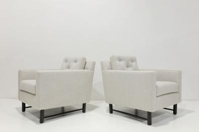 Edward Wormley Edward Wormley for Dunbar Lounge Chairs in Holly Hunt Boucle
