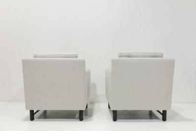 Edward Wormley Edward Wormley for Dunbar Lounge Chairs in Holly Hunt Boucle