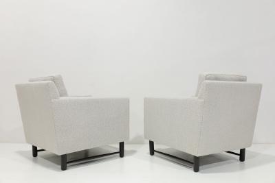 Edward Wormley Edward Wormley for Dunbar Lounge Chairs in Holly Hunt Boucle